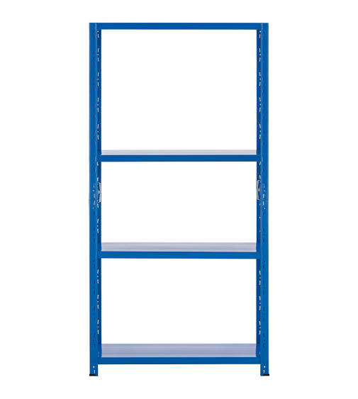 regał metalowy niebieski wciskany